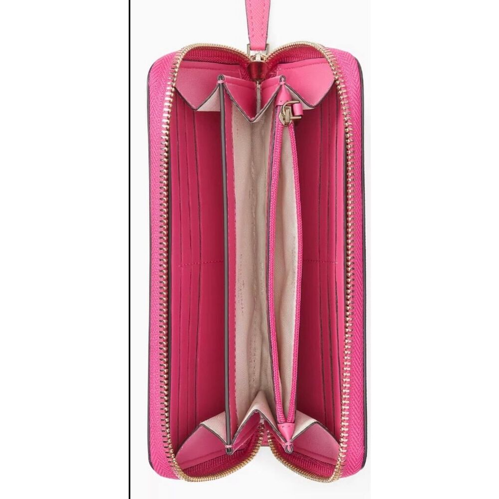 NWT Kate Spade Staci Large Continental Wallet - Deep Hibiscus - Hot Pink - Picture 3 of 9